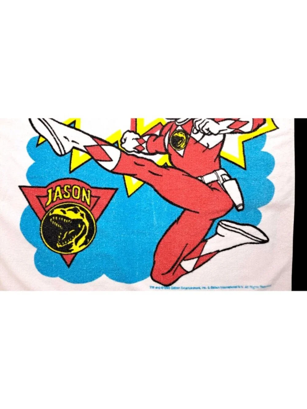 Vintage Mighty Morphin Power Rangers Beach Towel 1993 Jason Kimberly 30